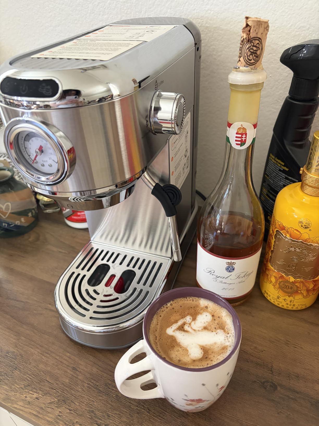Espresso Machine 20 Bar, Compact Espresso Coffee Machine with Milk Frother, Stainless Steel Coffee Maker with 34oz Removable Water Tank, Cappuccino Machine for Home, Office, Latte (Silver) customer photo 1