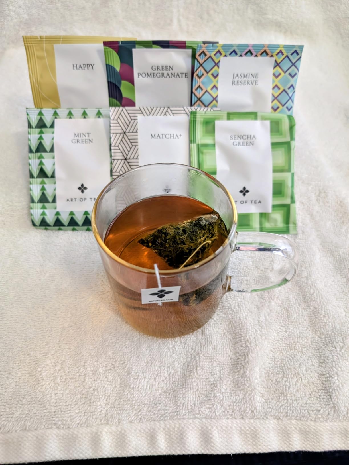 Art of Tea Green Tea Sampler - 50 Count Variety Pack, Premium Assorted Green Tea Bags, Sencha, Jasmine, Matcha, Mint & Herbal Blends - Luxury Tea Gift Set for Relaxation & Wellness customer photo 1