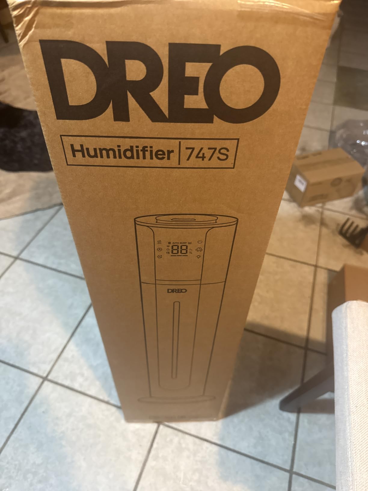 DREO 11L Smart Humidifier 747S Large Room 700 ft², 100H Runtime, 21dB Quiet | Top Fill, 1500+RGB Light, APP & Remote Control, Clean Tank Technology, 12H Timer, Cool Mist Humidifers for Bedroom, White customer photo 1