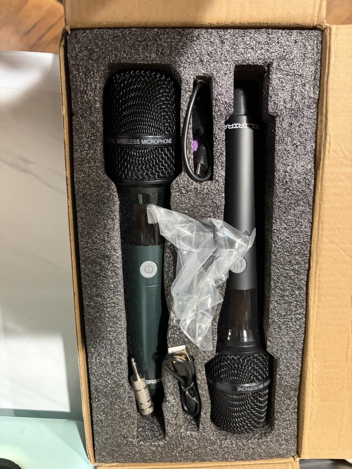 Dual Handheld Wireless Microphone System | Rechargeable 2.4GHz, Foldable Receiver, 200FT Range, 30H Battery, For Speaker & Karaoke Machine customer photo 1