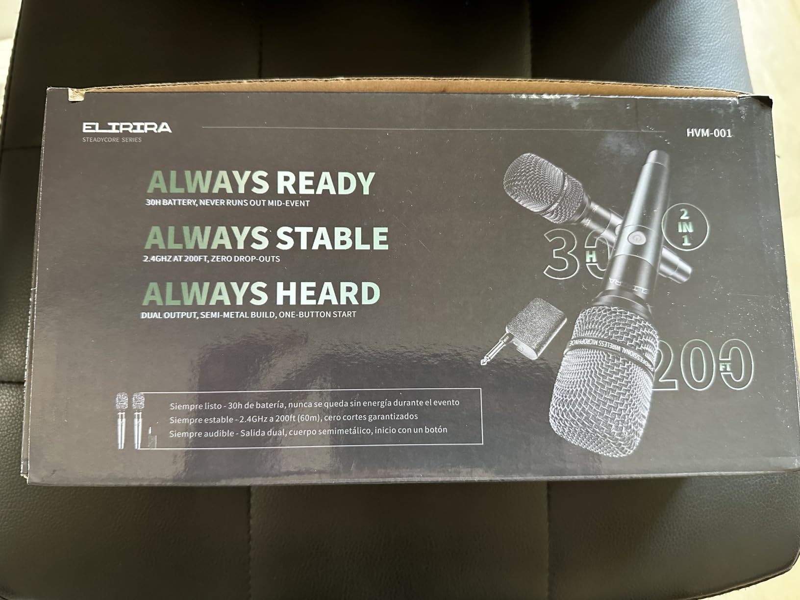 Dual Handheld Wireless Microphone System | Rechargeable 2.4GHz, Foldable Receiver, 200FT Range, 30H Battery, For Speaker & Karaoke Machine customer photo 2