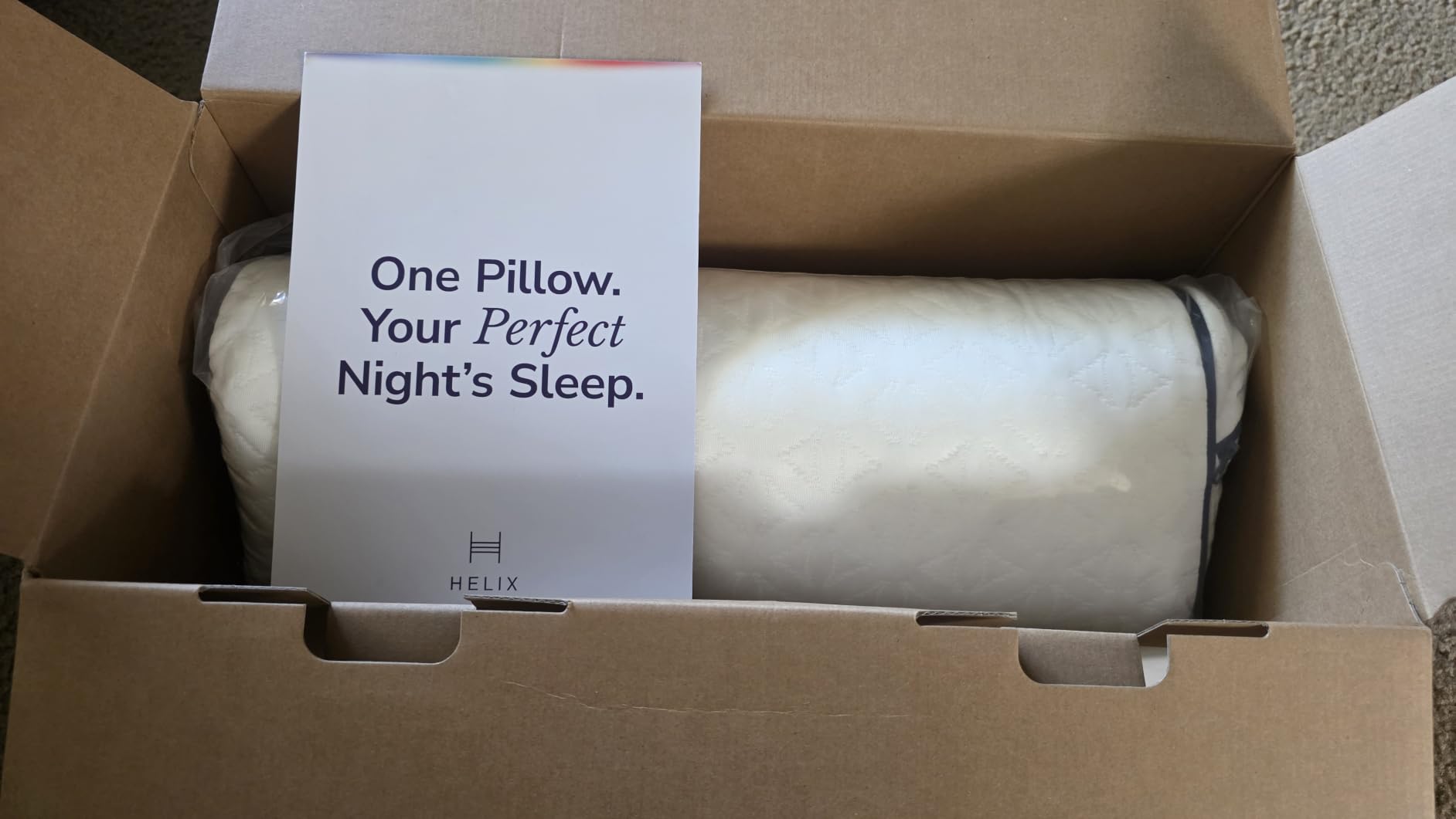 Helix ComfortAdjust Cooling Standard Pillow for Side, Back & Stomach Sleepers - Shredded Foam, Customizable Loft & Firmness, Cool-to-Touch Cover customer photo 2