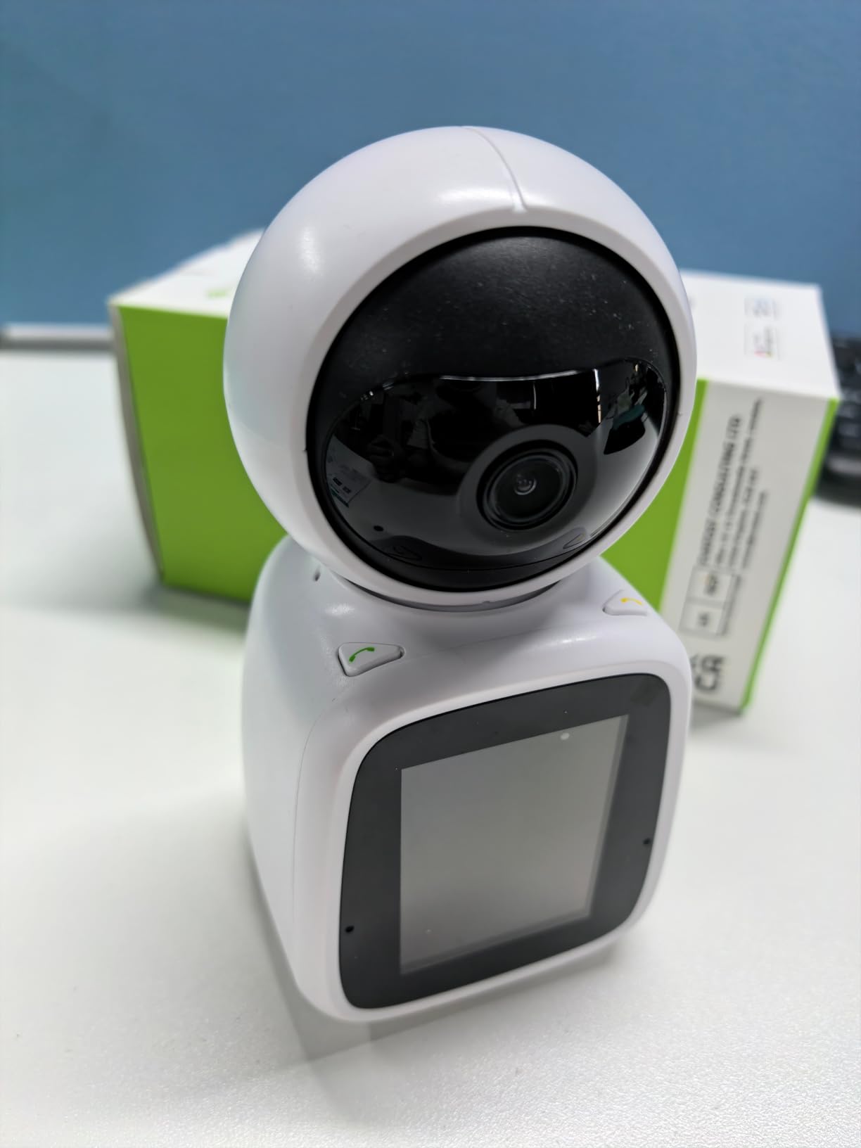 SYMYNELEC Elderly Monitoring Camera with Screen, One-Touch Video Calling | No Monthly Fee, 360° PTZ, 1080P Night Vision, 2.8 in Screen, 2-Way Audio, Motion Tracking, Sound Alert, Physical Privacy Mode customer photo 2