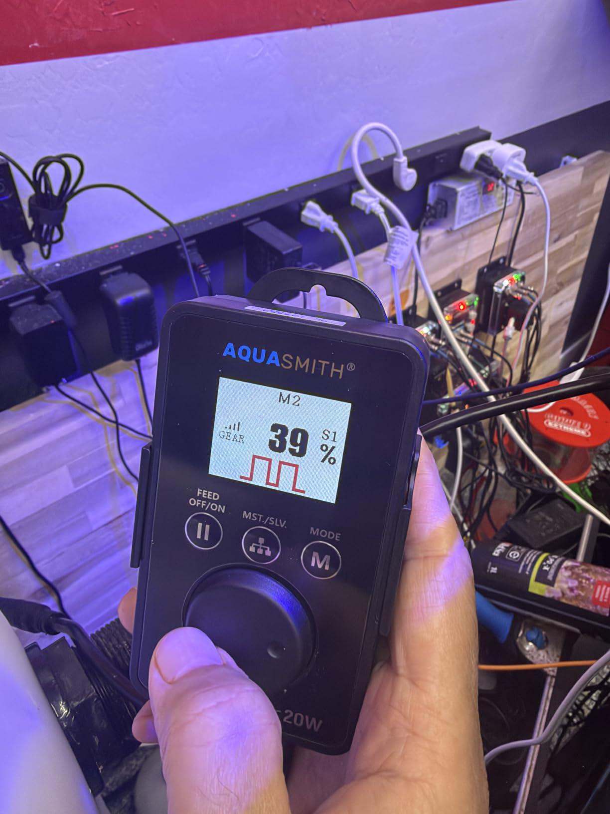 AQUASMITH Gyre Wave Maker, Intelligent Tidal Control, 8 Models 20W 15000GPH | 100-Level Precision Control Flow, Frequency & Wavelength, 24V DC Cross Flow Pump for Saltwater/Freshwater Aquarium 30-140 Gal customer photo 1