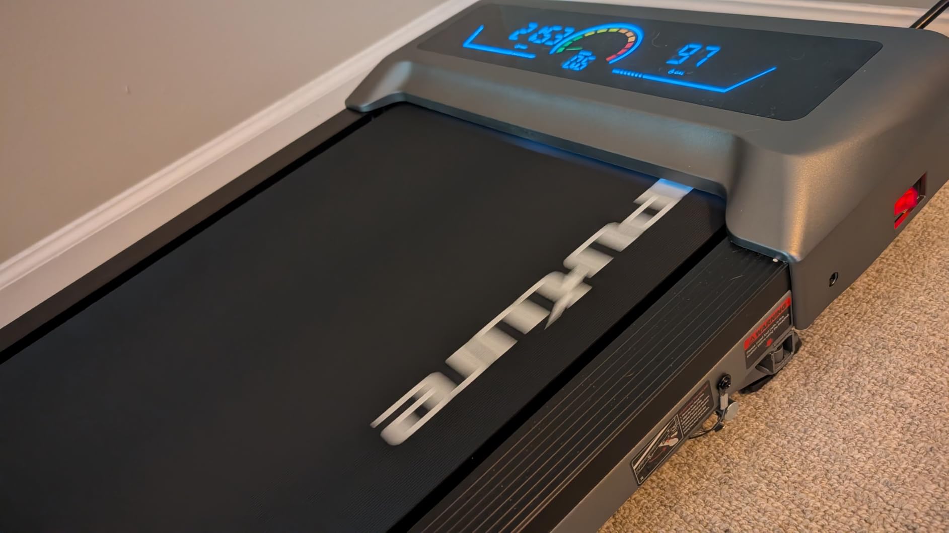 TOPUTURE Walking Pad with 10% Incline, 3.0HP Brushless Quiet Under Desk Treadmill, Portable Treadmills for Home/Office, Running Machine 300 lbs Capacity with RGB LED Screen, Remote Control/App Control customer photo 1