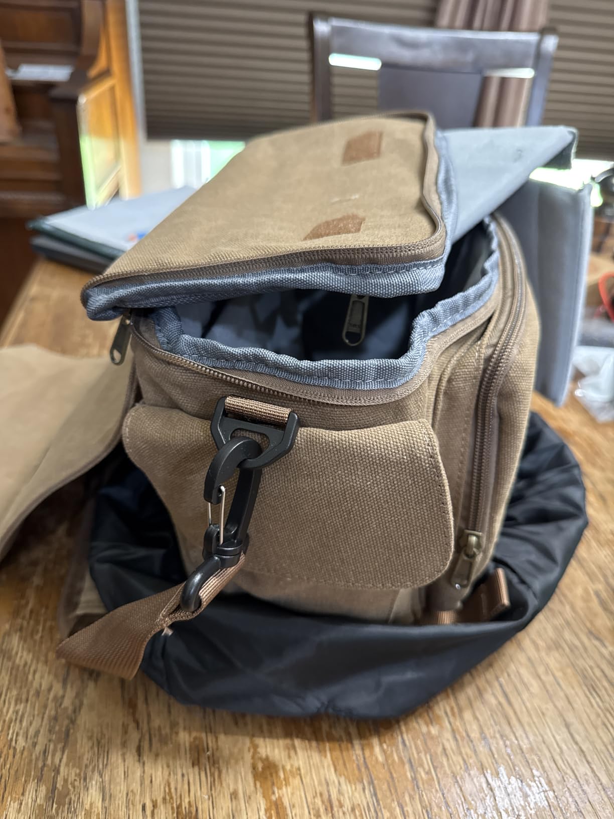 RAINSMORE Camera Sling Bag Canvas Crossbody Camera Case with Rain Cover customer photo 1