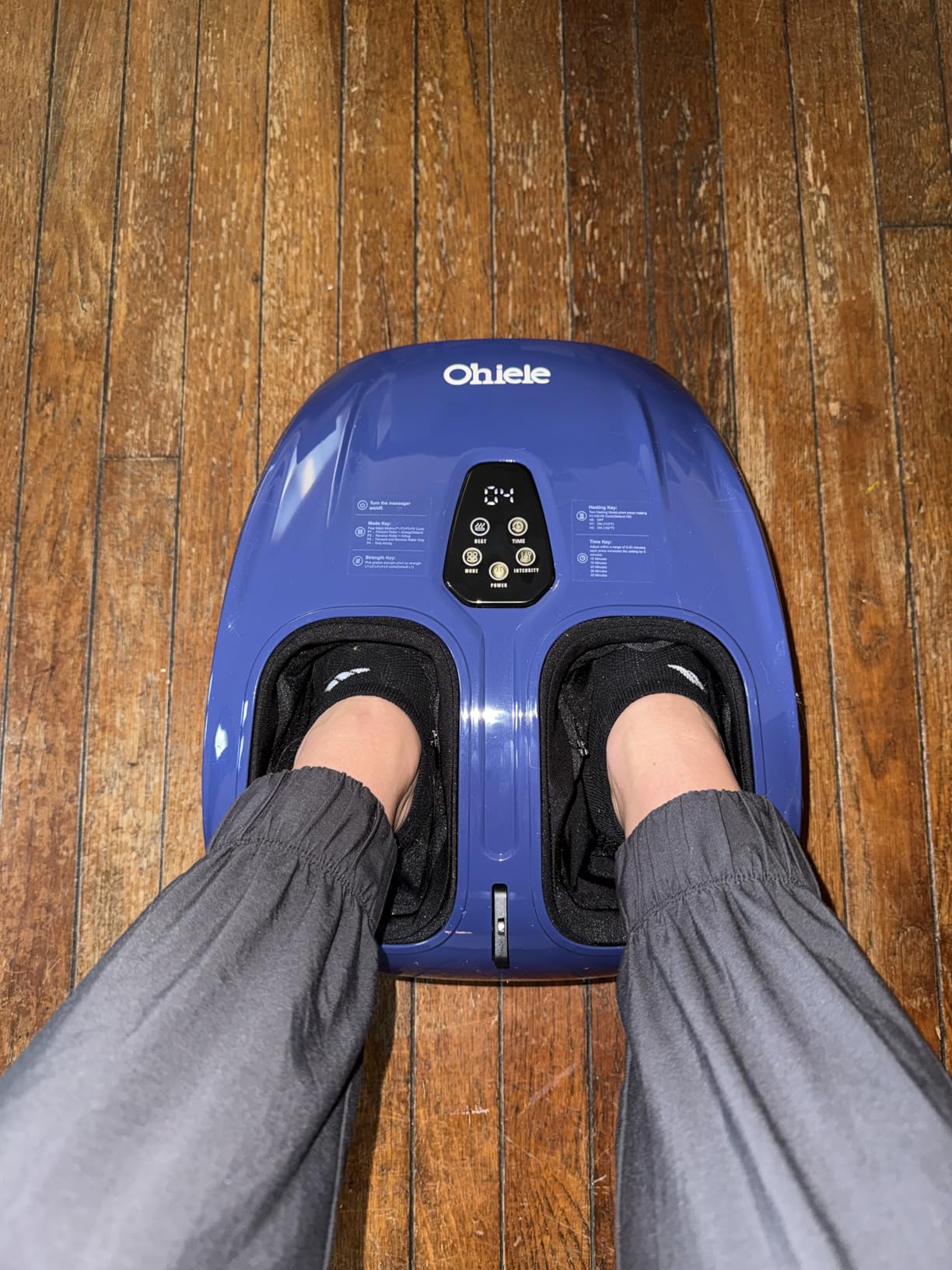 Foot Massager with Heat, Shiatsu Deep Kneading Massager for Plantar Fasciitis, Foot Massage Machine with Multi Massage Modes & Remote Control for Pain Relief (Purple) customer photo 1