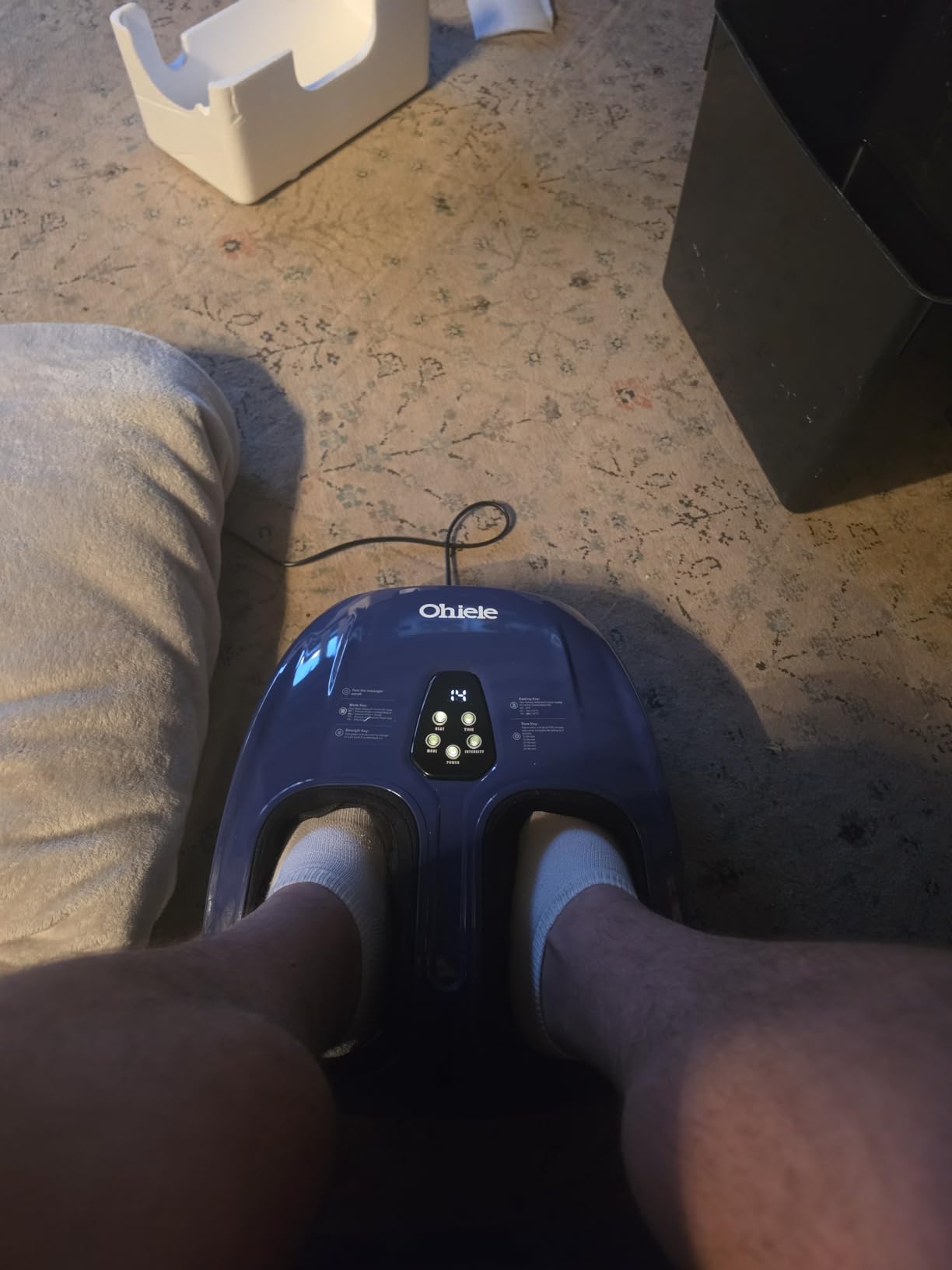 Foot Massager with Heat, Shiatsu Deep Kneading Massager for Plantar Fasciitis, Foot Massage Machine with Multi Massage Modes & Remote Control for Pain Relief (Purple) customer photo 2