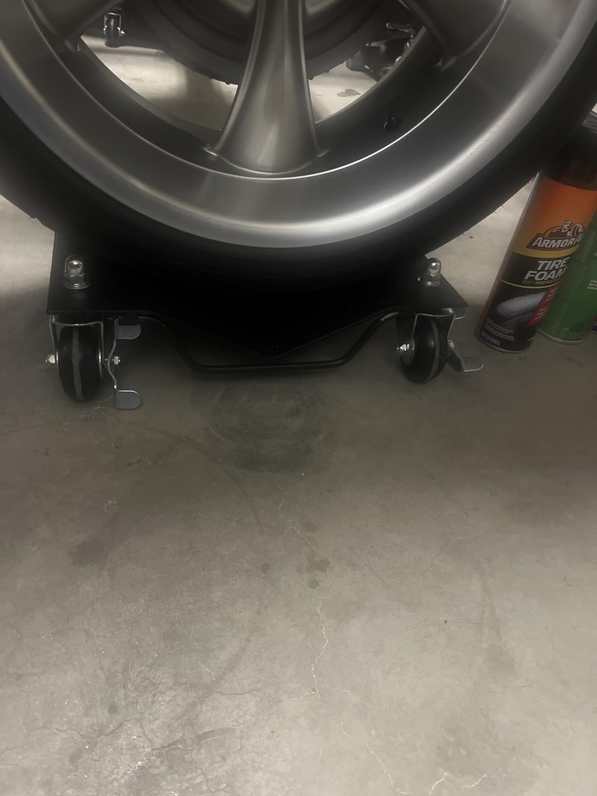 TUFFIOM Car Dolly Set of 4, Wheel Dollies, 6000LBS, Deformation-Resistant Secure V-Groove, Solid Casters Upgraded for Heavy Duty Vehicles Moving & Auto Repair, SUV, Trailers, Red customer photo 2