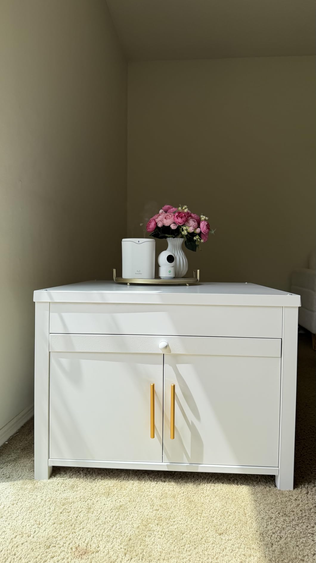 2 Pack Laundry Pedestal for Washer Dryer Stand 700LBS Shock-Proof | with Pull-Out Shelf Hidden Storage Drainage, Heavy Duty Base, White customer photo 2
