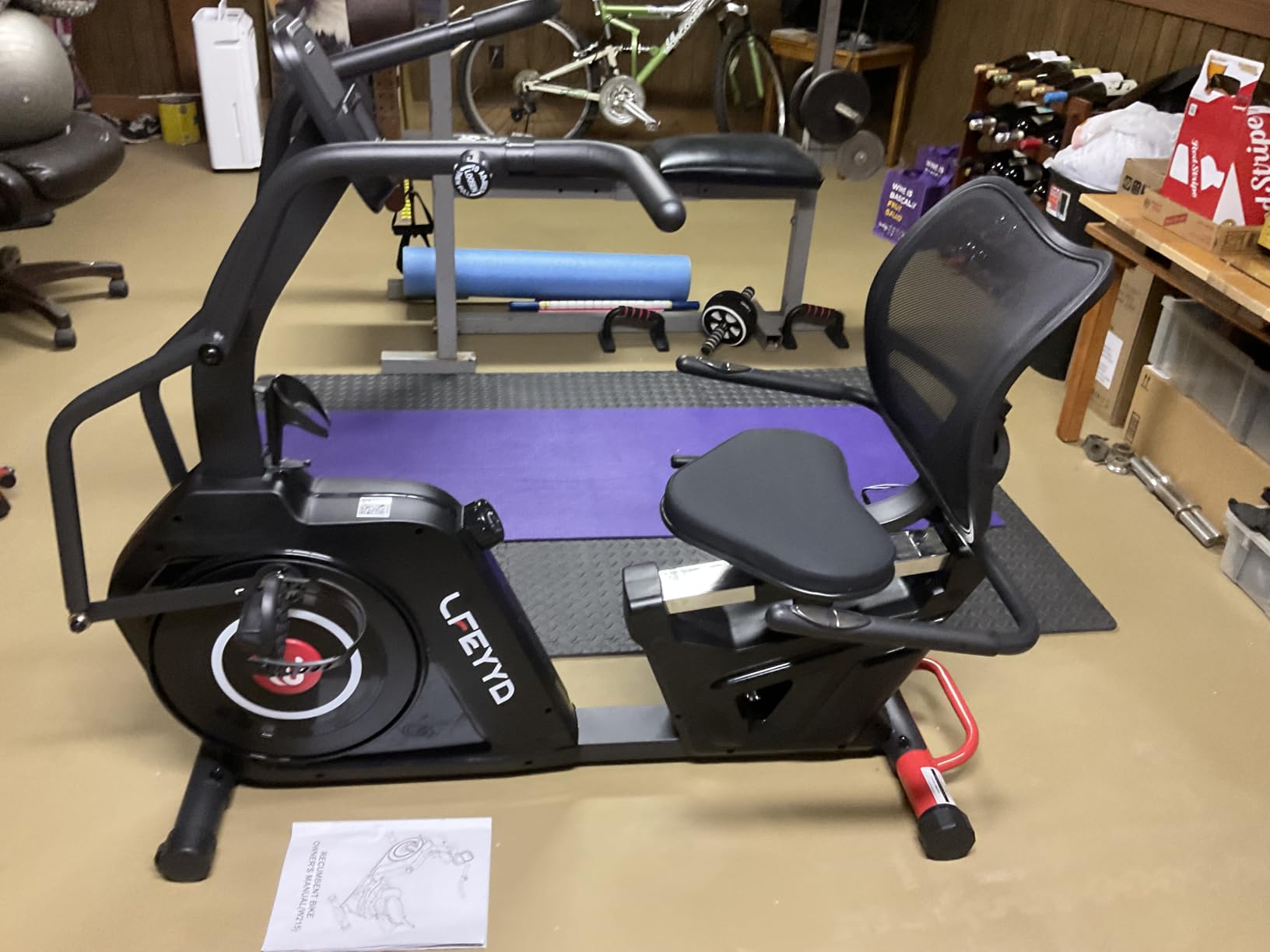 Recumbent Exercise Bike for Home, Stationary Bike with Arm Exerciser, 16-Level Magnetic Resistance, Bluetooth App, LCD Monitor, 450LBS Capacity, Heart Rate, Heavy-Duty Frame, Low-Impact Cardio & Physical Therapy customer photo 2