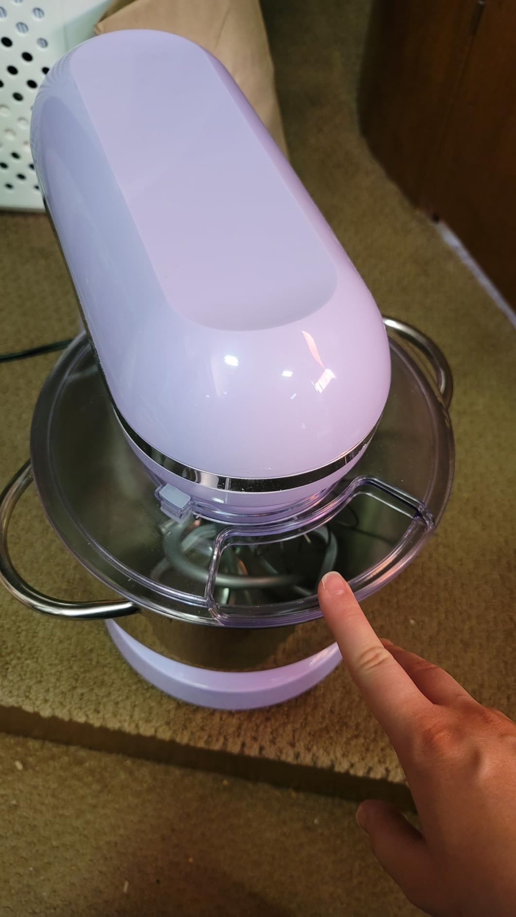 Aucma Stand Mixer,6.5-QT 660W 6-Speed Tilt-Head Food Mixer, Kitchen Electric Mixer with Dough Hook, Wire Whip & Beater (Royal Blue, 6.5QT) customer photo 2