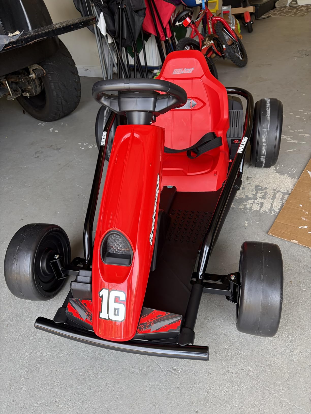 Electric Drift Go Kart for Kids 8-12, 24V Battery, 360W Motor, Reinforced Wear-Proof Rear Wheels, 3 Unique Colors, 8.1MPH High Speed, 154lbs Capacity, Drift Ride On Car Toy (New Yellow) customer photo 2