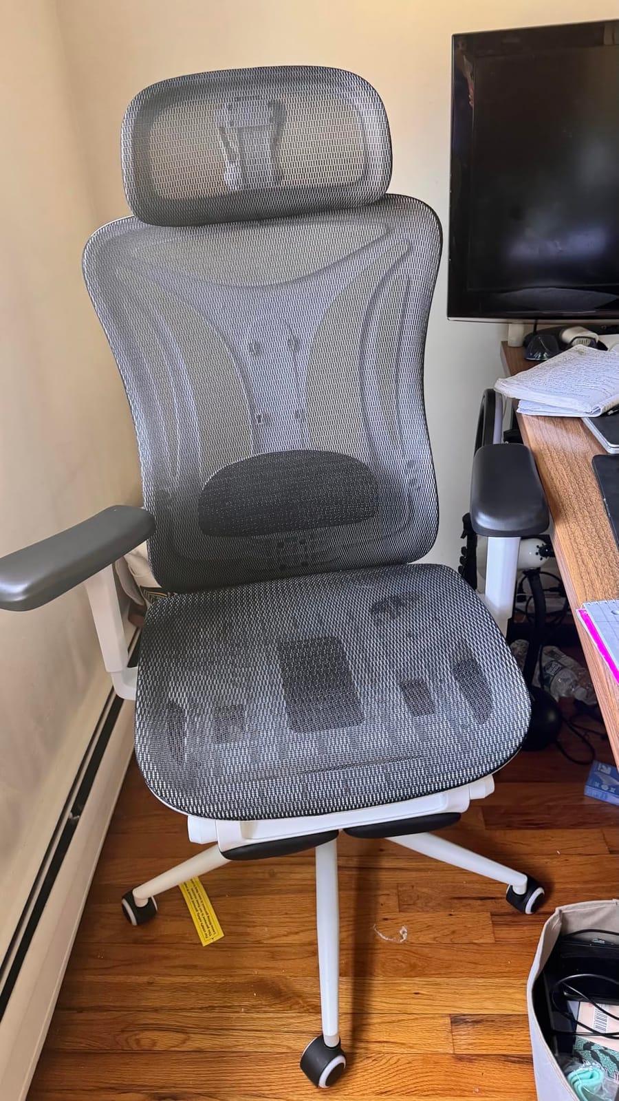 CYKOV Ergonomic Office Chair with Footrest - Adjustable Lumbar Support & Headrest, 90-160° Reclining Mesh Back Computer Chair - Home Office/Gaming, 350lbs Capacity (B-Black, Mesh) customer photo 2