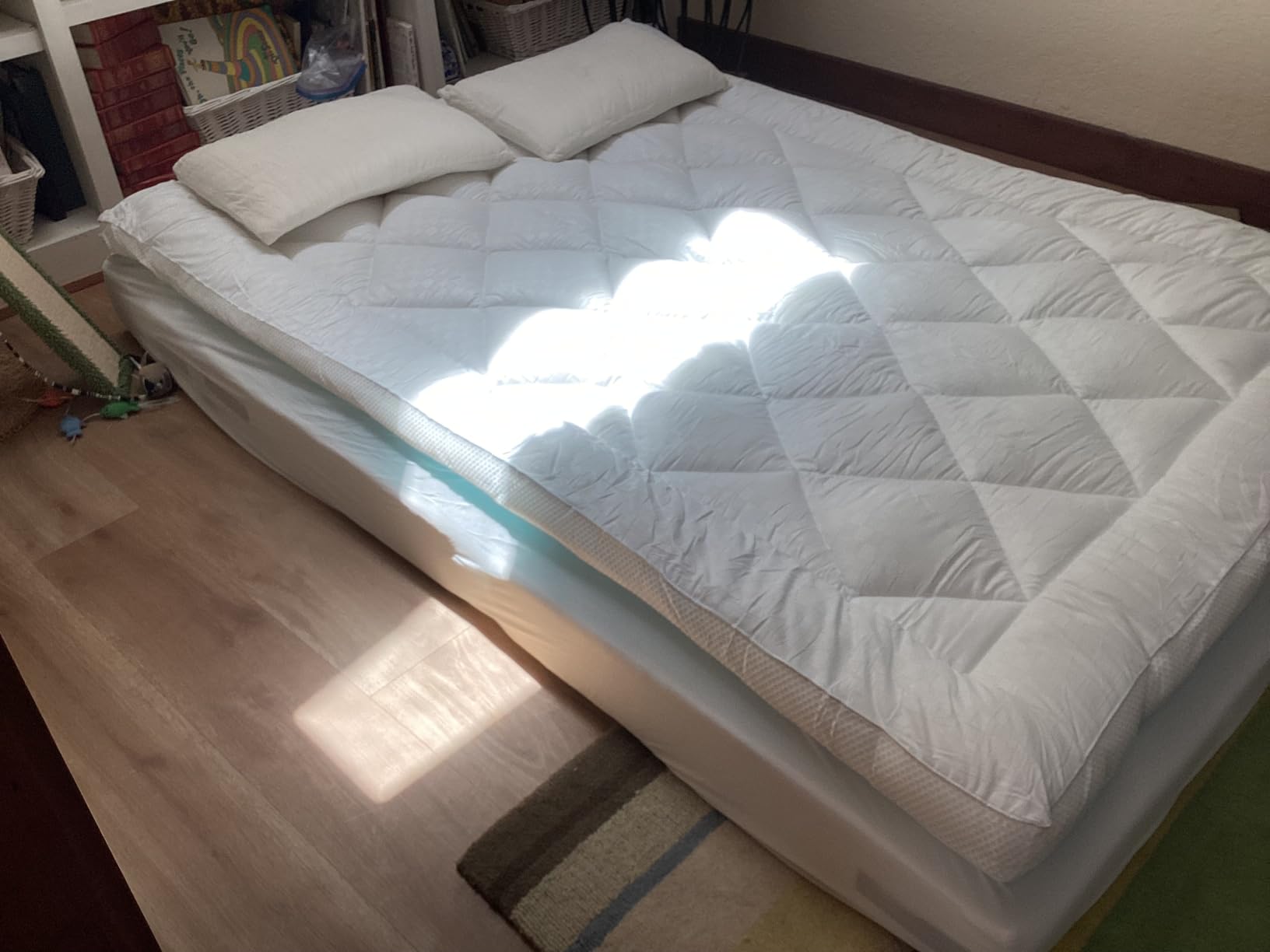 5 Inch Mega Support Memory Foam Queen Mattress Topper for Pressure Relief, Dual Layer 2.5