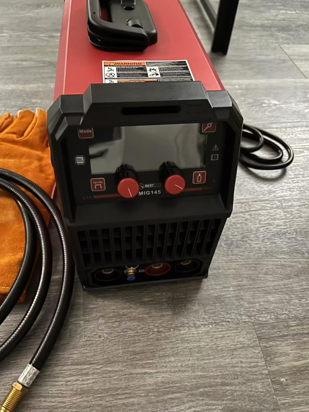 BESTMIG 145A 4-in-1 Multi-Process Welder, 110V/220V MIG/TIG/MMA/Stick Welding Machine, Gas & Gasless Flux Core Welder with Synergy IGBT Inverter, Includes Welding Helmet & Gloves customer photo 2