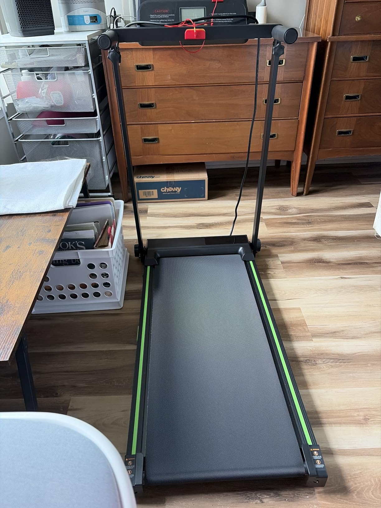 Treadmills for Home, Walking Pad with Incline, Caminadoras para Hacer Ejercicio, 0.6-6.2 MPH Portable Foldable Under Desk Caminadora, Eléctrica Casa Tredmill, Folding Compact Running Machine customer photo 1