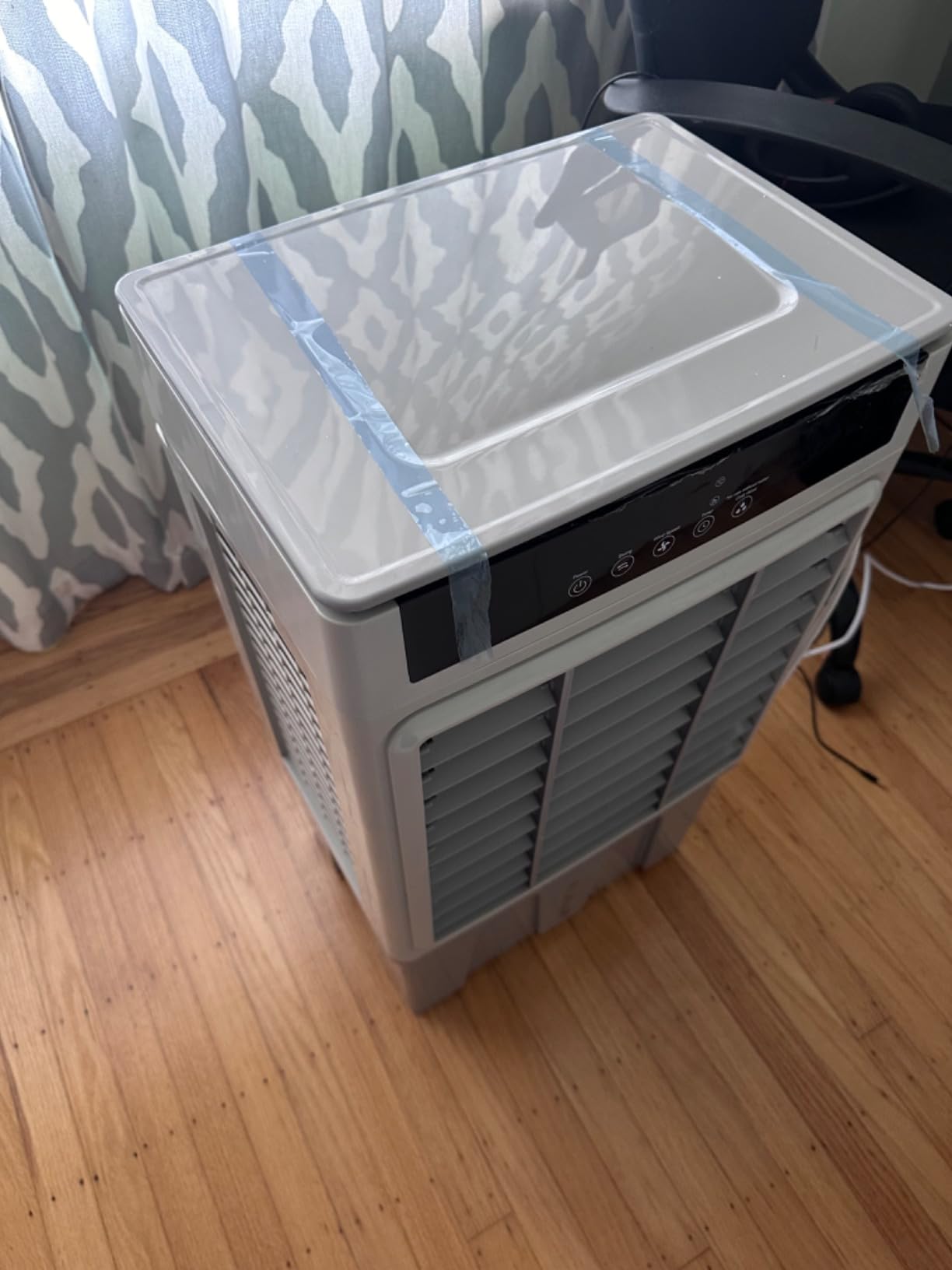 Swamp Cooler, 3600CFM Evaporative Cooler with 8 Gal Water Tank, 3 in 1 Portable Air Conditioners for Room No Window, 100° Swing, Remote, 7H Timer, 4 Ice Box for Home, Garage, Large, Outdoor, White customer photo 1