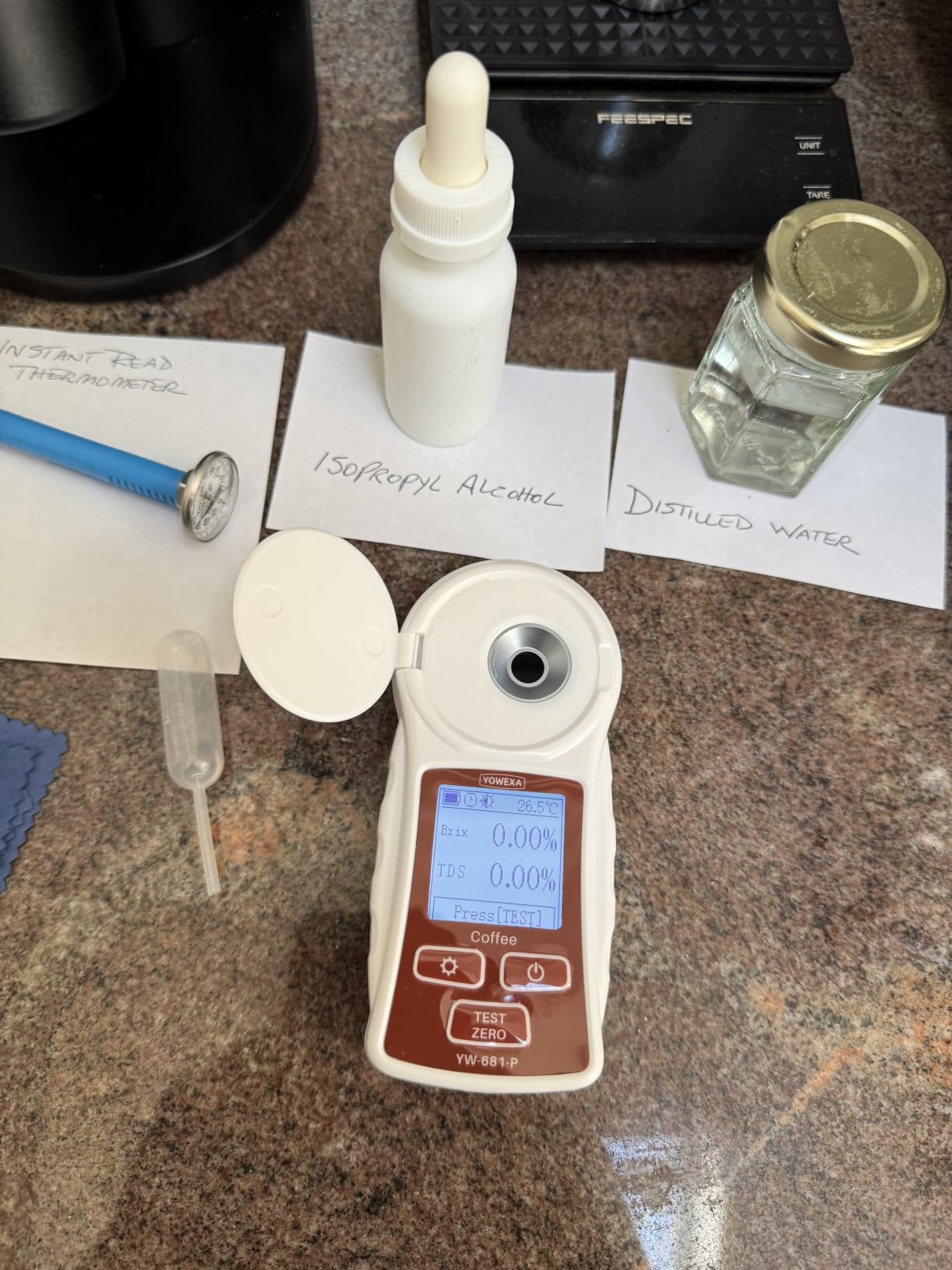 Professional Coffee TDS Refractometer with ATC, Backlit, Rechargeable, IP66 customer photo 1