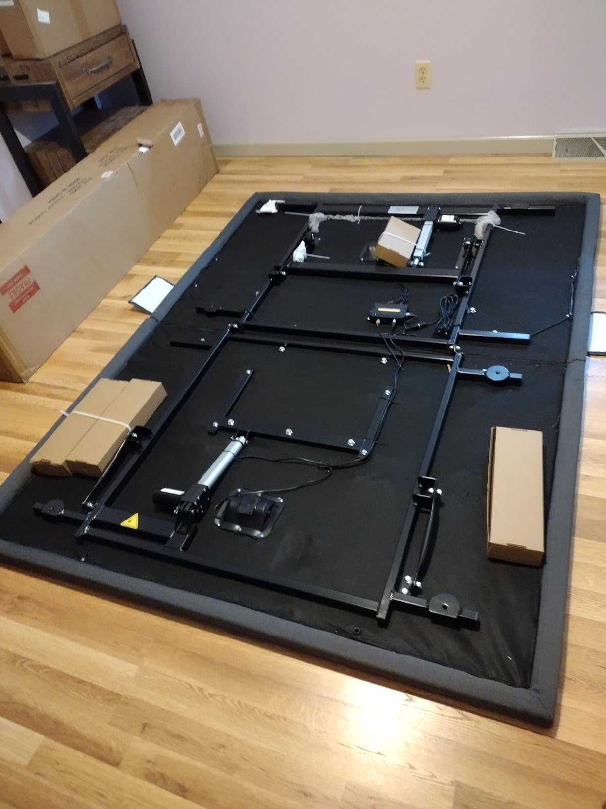 Marsail Queen Adjustable Bed Frame, Dual Motor Electric Bed Base with Head and Foot Incline, Zero Gravity, Wireless Remote Control, 4 USB Ports, LED Night Light, Adjustable Height Legs customer photo 2