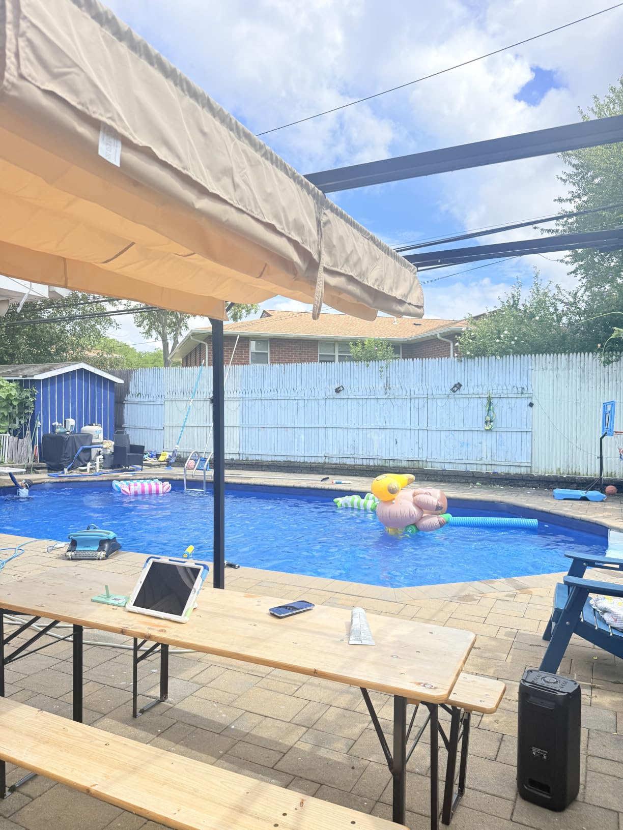 Aoxun 10'x10' Outdoor Pergola, Patio Pergola with Upgraded Retractable Canopy, Heavy Duty Metal Pergolas and Gazebos with Adjustable Sun Shade Cover for Modern Backyard, Deck, Garden customer photo 1