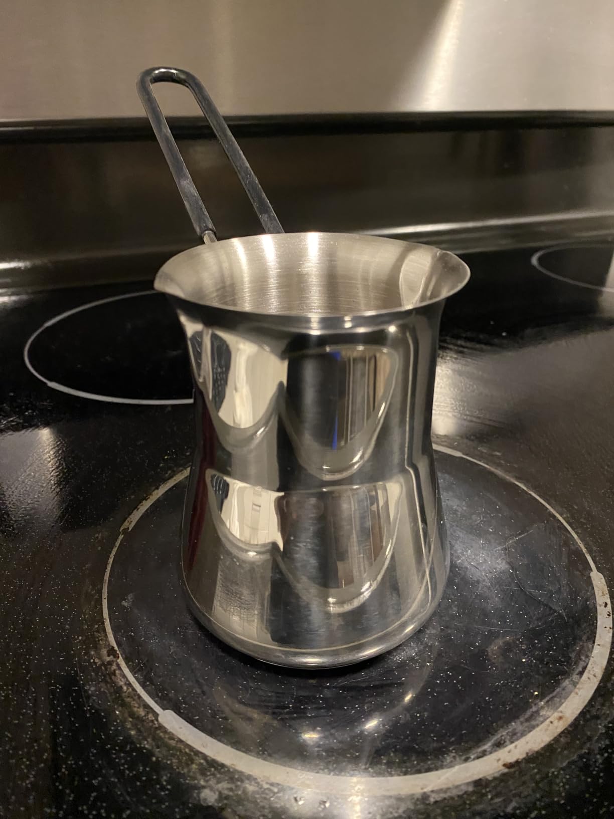 Matiks Turkish Coffee Maker, 15 Oz Induction Cezve - Turkish Coffee Pot | Stainless Steel Stove Ibrik & Arabic Set - Milk Warmer, Butter Melter & Chai Pot - Greek Briki with Measuring Scoop customer photo 1
