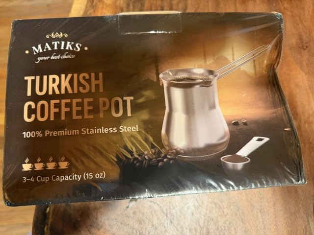 Matiks Turkish Coffee Maker, 15 Oz Induction Cezve - Turkish Coffee Pot | Stainless Steel Stove Ibrik & Arabic Set - Milk Warmer, Butter Melter & Chai Pot - Greek Briki with Measuring Scoop customer photo 2
