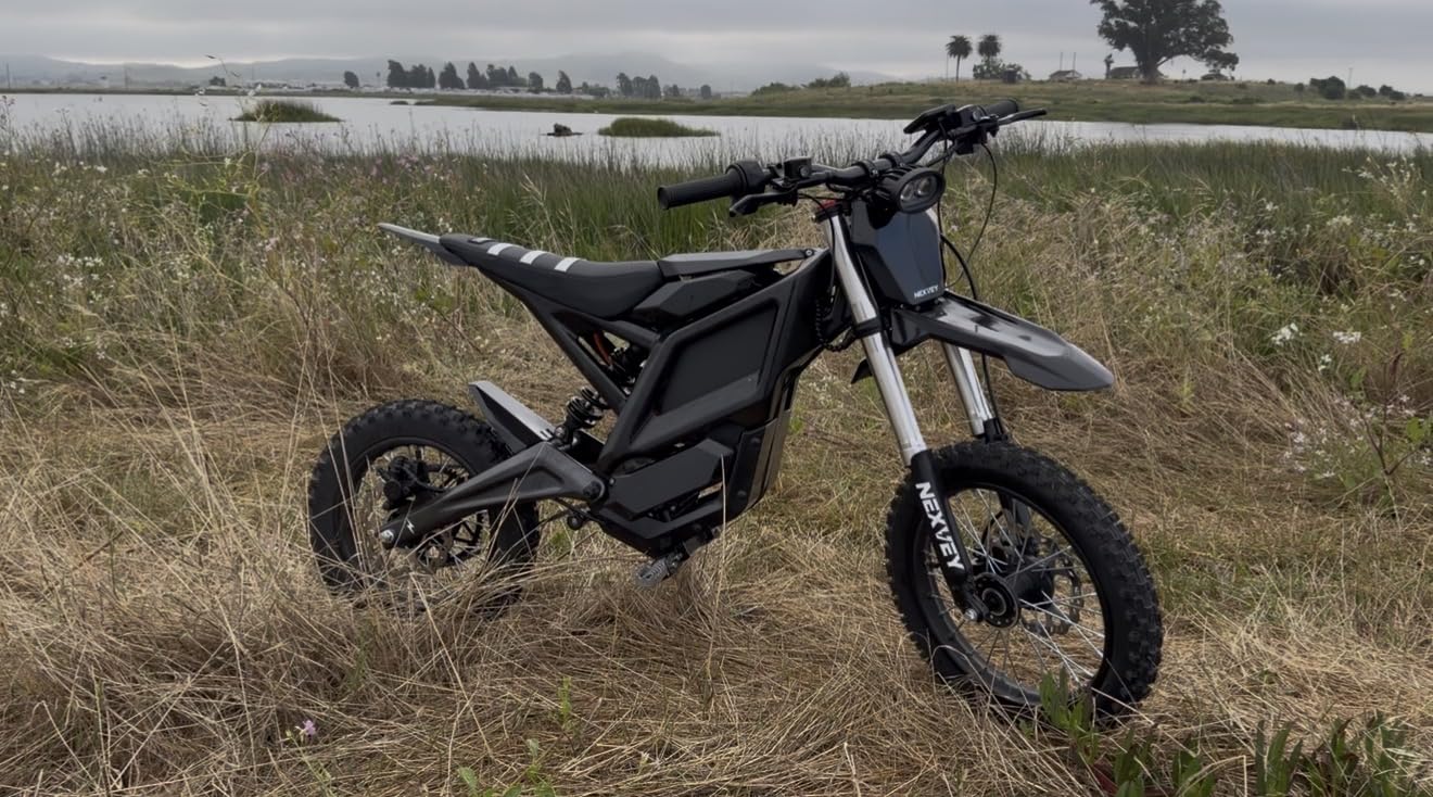 NEXVEY FLASH PRO Electric Dirt Bike for Adults, 5000W Peak Mid-Drive Motor Electric Motorcycle with Wheelie Assist, 55 MPH 50 Miles 60V 27Ah, 17/14