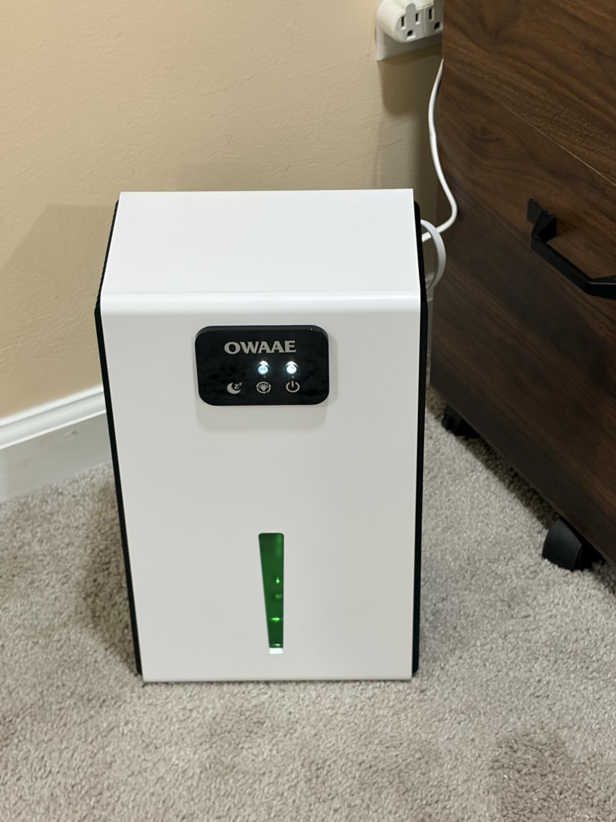 Dehumidifier for Home with Auto Shutoff Sleep Mode, 1000 Sq Ft | Quiet for Bedroom Basement Bathroom with Portable 95oz Water Tank, Auto Shutoff, 7-color LED light, Grey customer photo 2