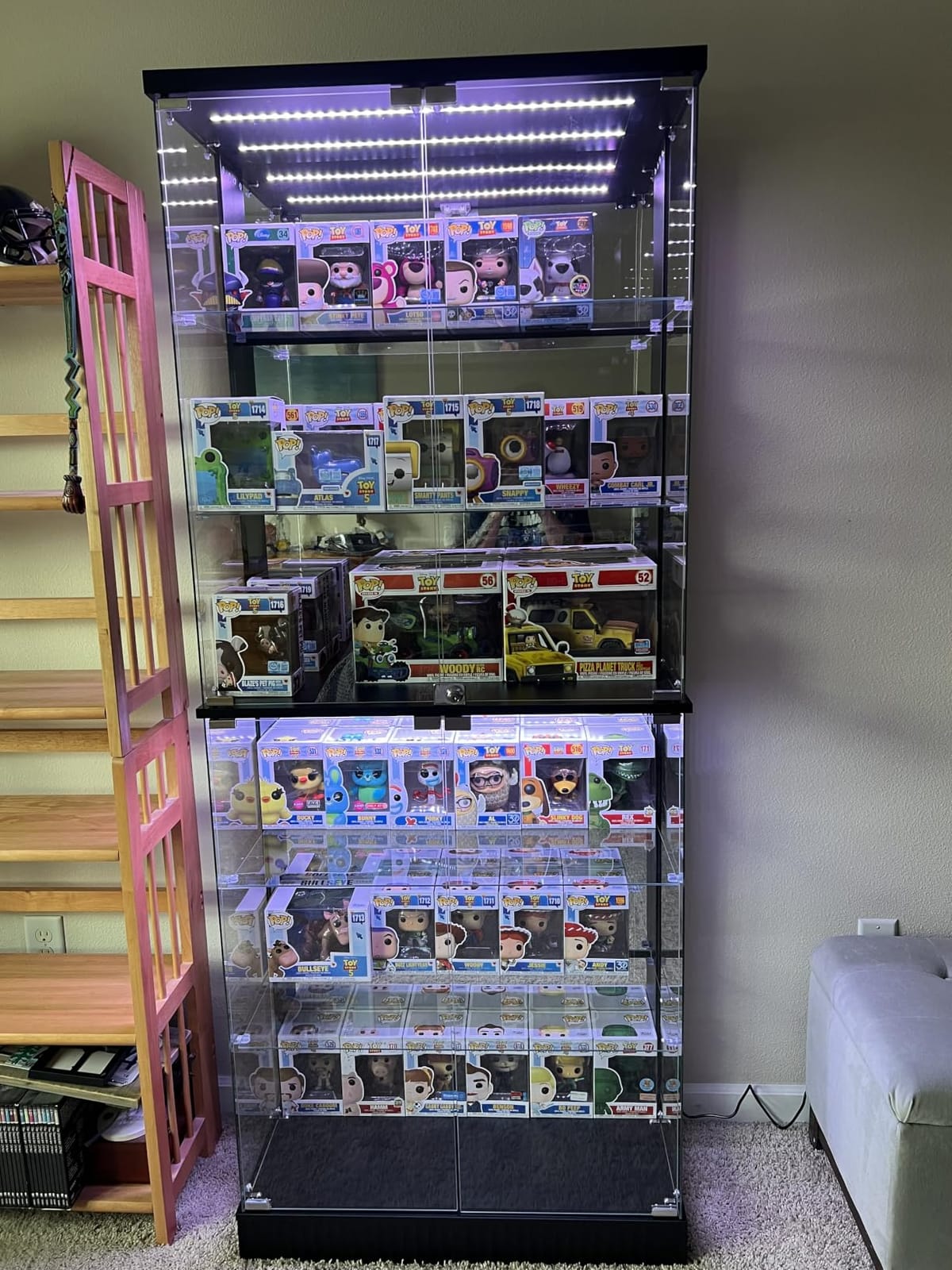 Lvifur 6-Tier Tall Glass Display Cabinet with RGB Lights for Collectibles | 71