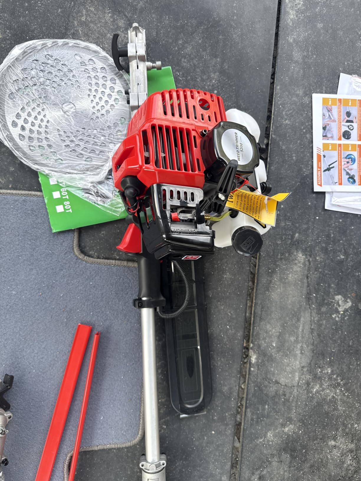 52cc 4-in-1 Gas Weed Eater and Brush Cutter - Straight Shaft Commercial Weed Wacker with Metal Blade customer photo 2