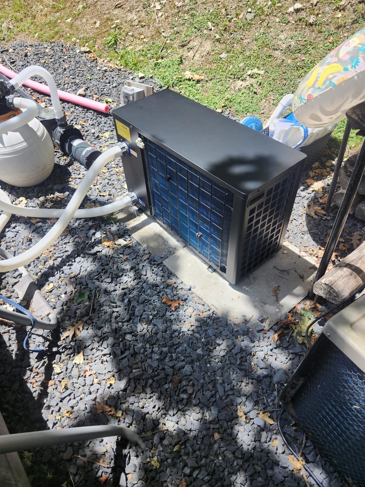 Solar Pool Heater 50000BTU, Pool Heat Pump for Inground & Above Ground Pools up to 15000 Gallons, 220V (Solar Panels Not Included) customer photo 2