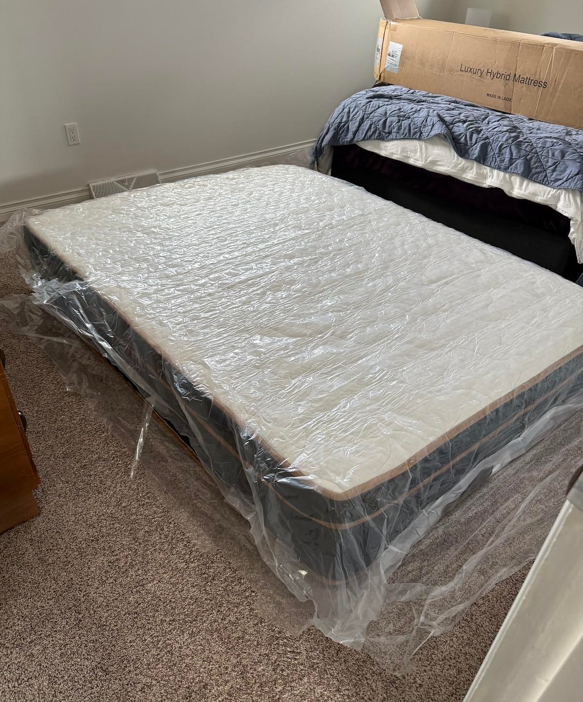 Firm King Mattress 14 Inch, Cooling Hybrid Bed in a Box, CertiPUR-US | Zones Individual Pocket Spring, Extra Hip/Shoulder/Lumbar Support, Fiberglass-Free, 365-Night Trial, CertiPUR-US customer photo 2