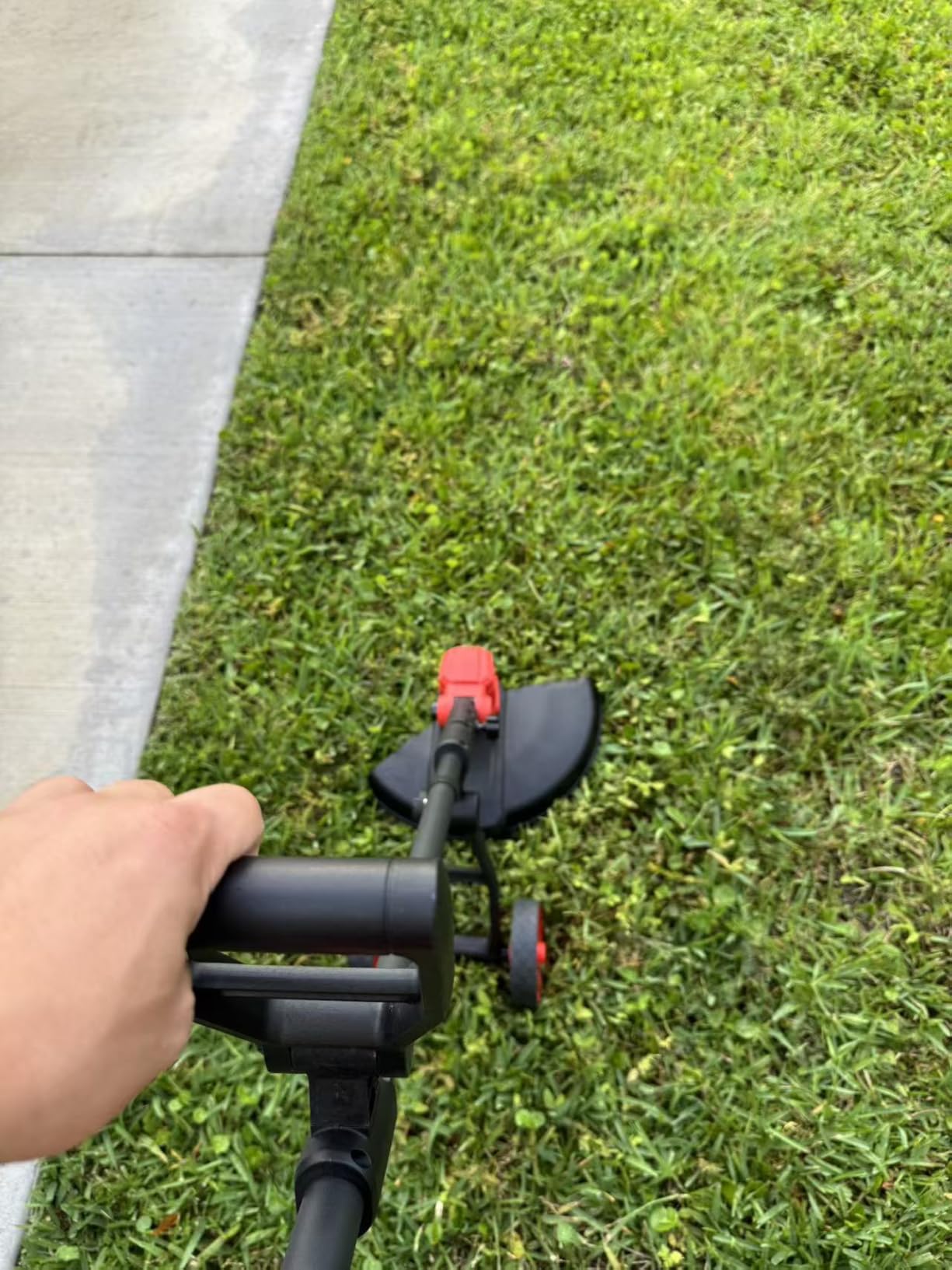 Electric Weed Wacker Cordless, 4000mAh Weed Eater with 3 Types Blades & Removable Auxiliary Wheels customer photo 1