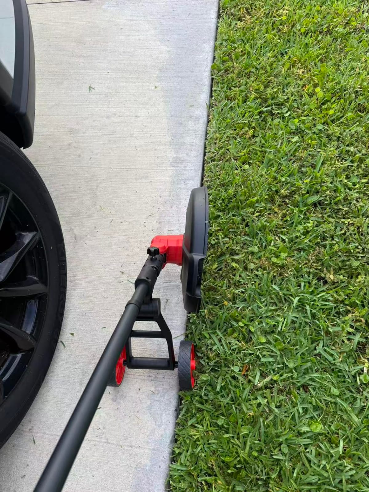 Electric Weed Wacker Cordless, 4000mAh Weed Eater with 3 Types Blades & Removable Auxiliary Wheels customer photo 2