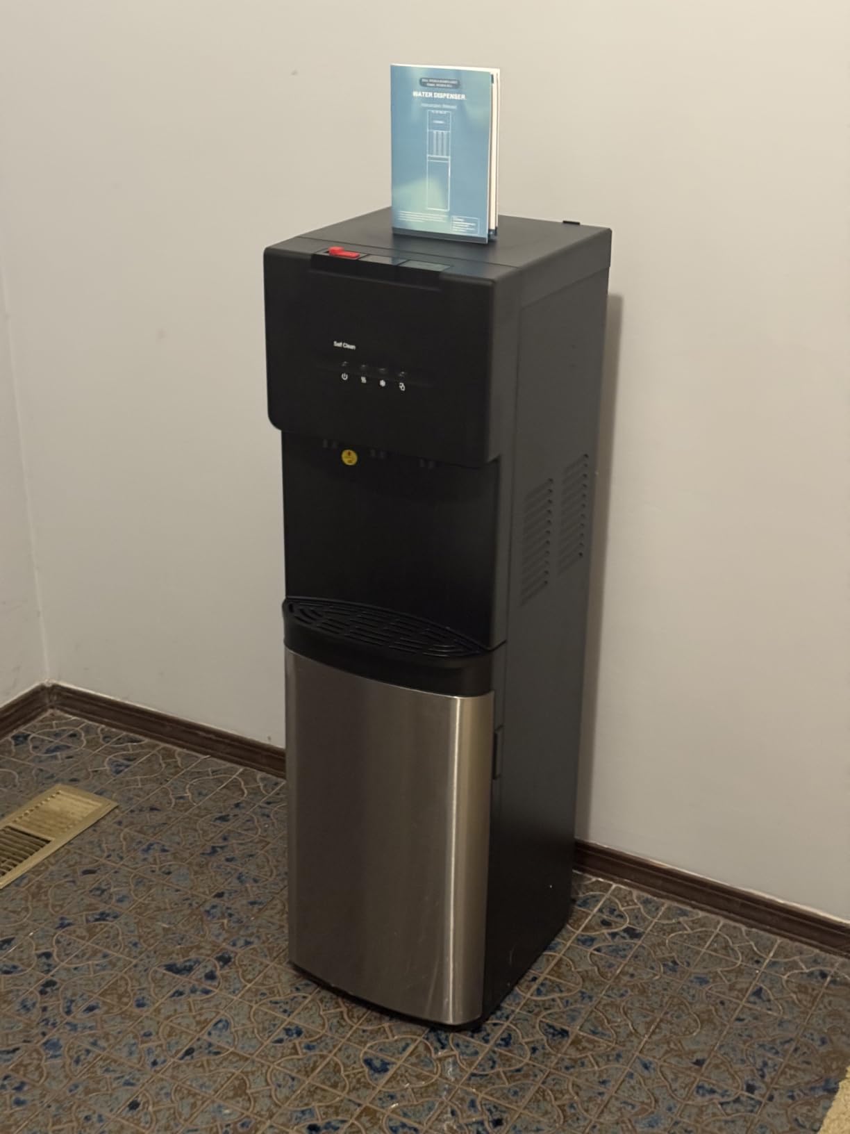 Euhomy Bottleless Water Cooler, NSF-Certified Dual Filters, 3 Temperatures | NSF dual filters, bottleless water line connection, UV tank light, child safety lock, filter reminder customer photo 2
