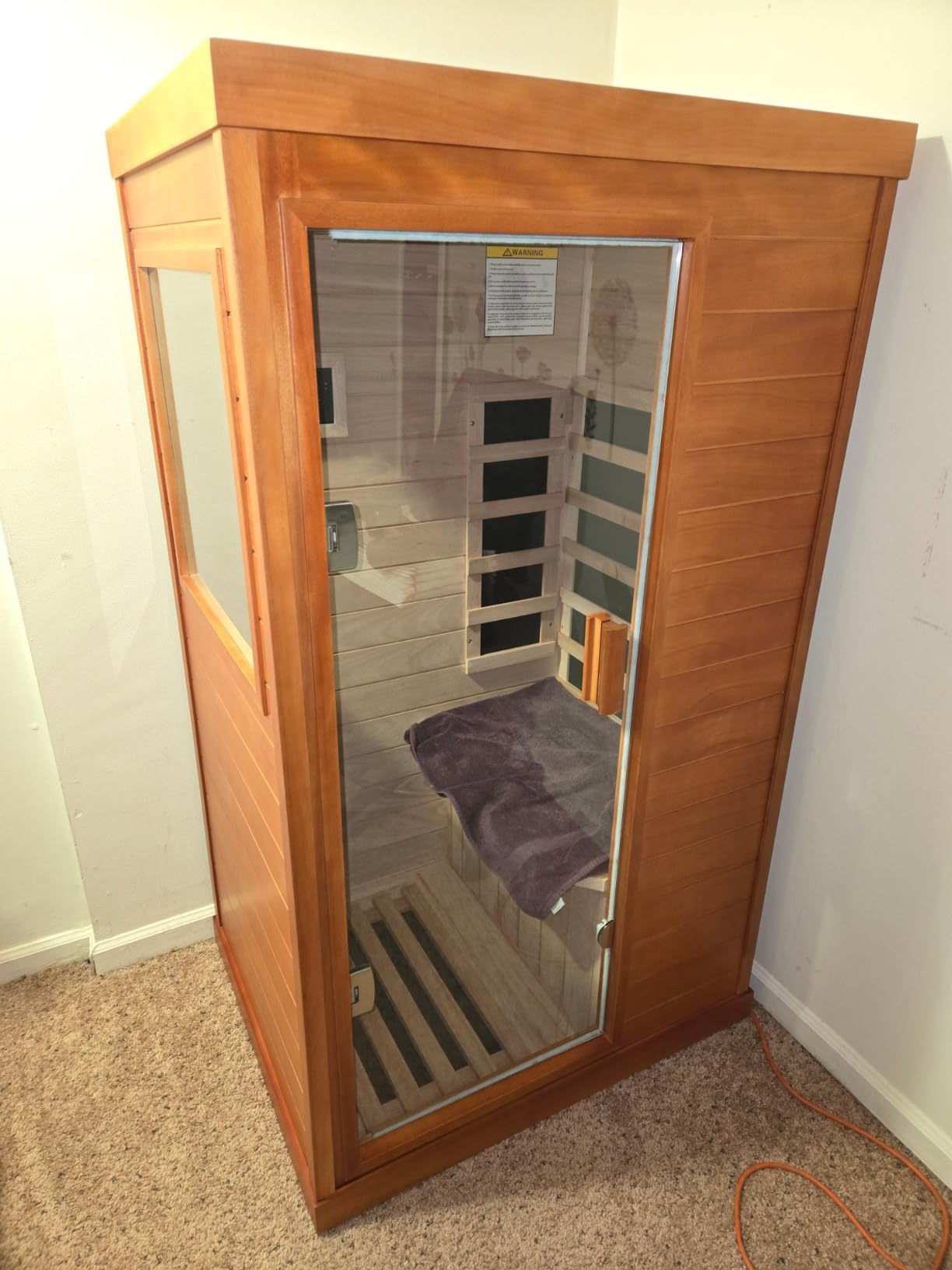 Barrel Steam Sauna Outdoor 4-6 Person 9KW Heater for Backyard Patio Deck | Spacious Traditional Wood Sauna, All-Weather Durability, BT Speakers, LED Chromotherapy, Ready-to-Assemble Kit, 80x80x80