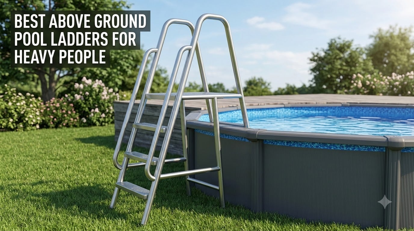 best above ground pool ladders for heavy people