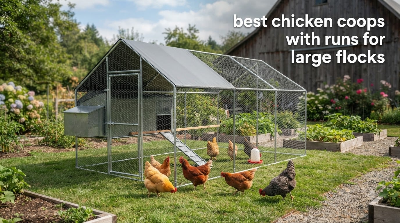 best chicken coops with runs for large flocks