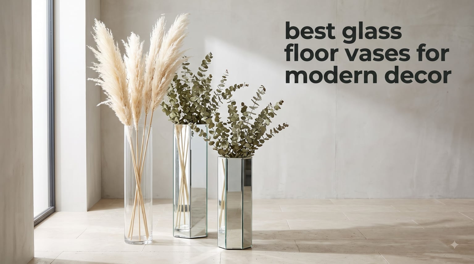 best glass floor vases for modern decor