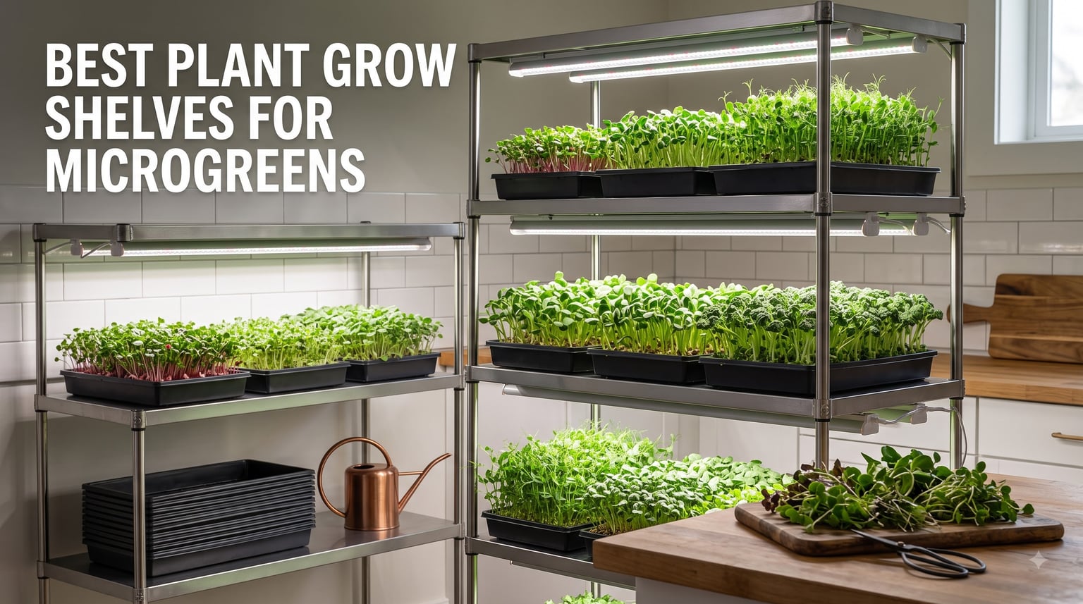best plant grow shelves for microgreens