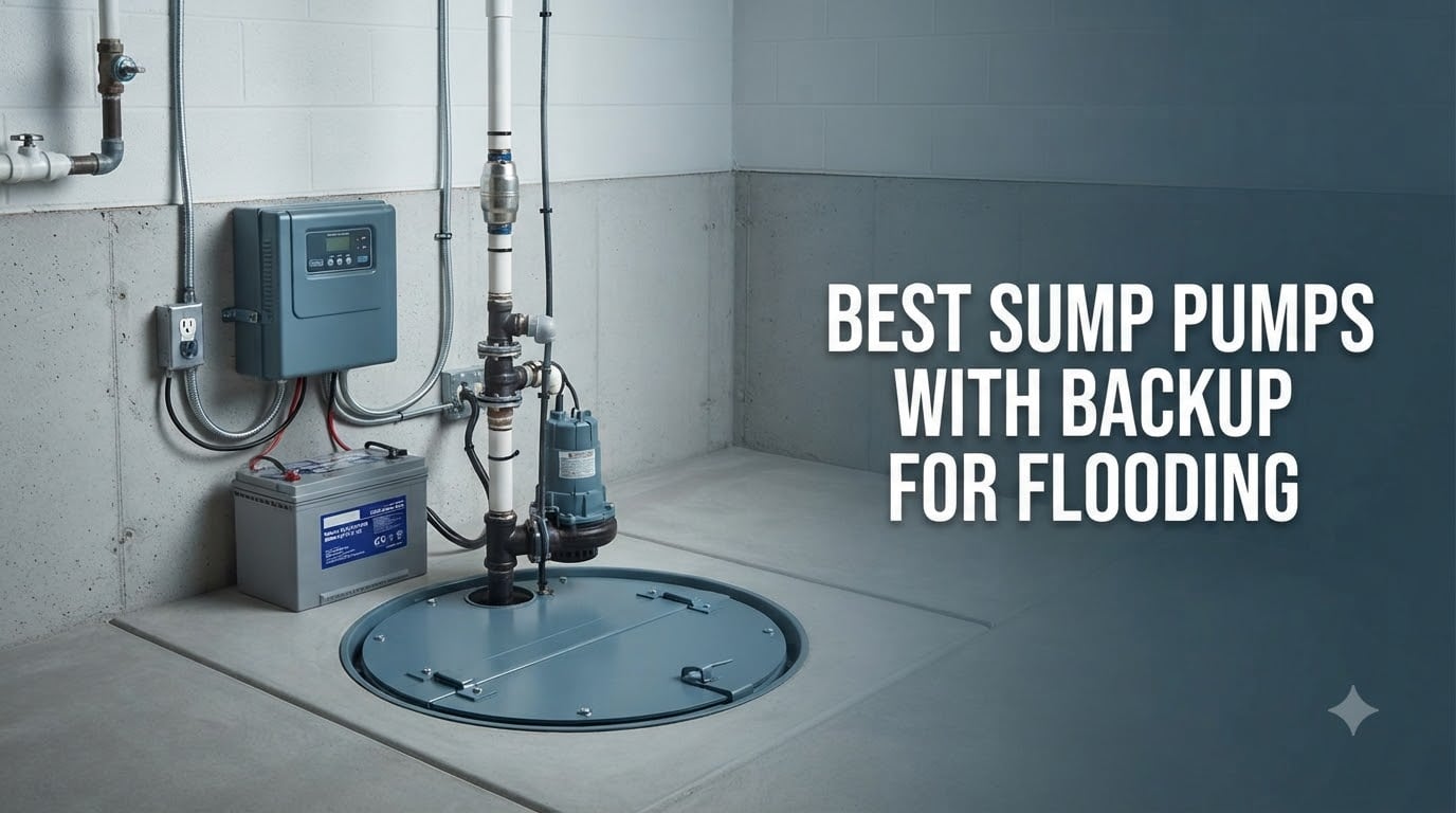 best sump pumps with backup for flooding