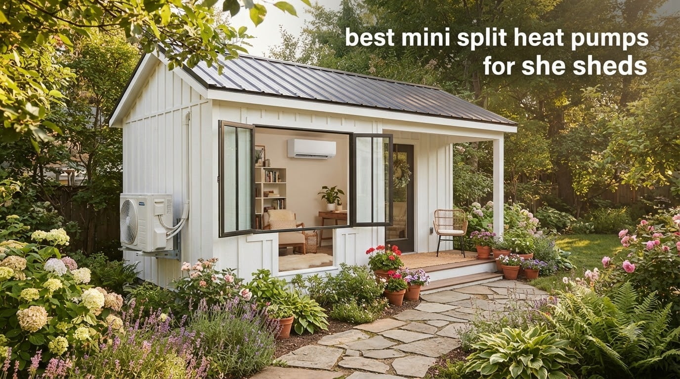 best mini split heat pumps for she sheds