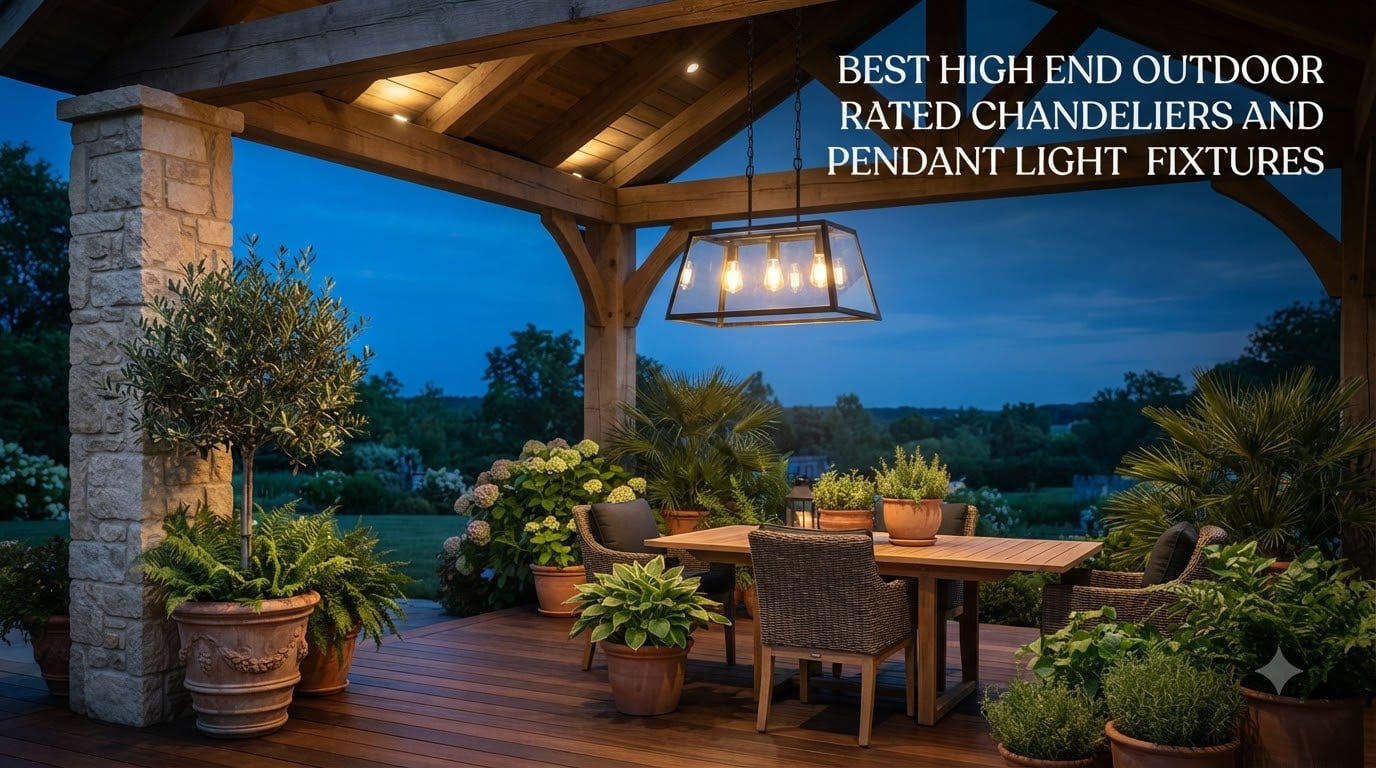 best high end outdoor rated chandeliers and pendant light fixtures