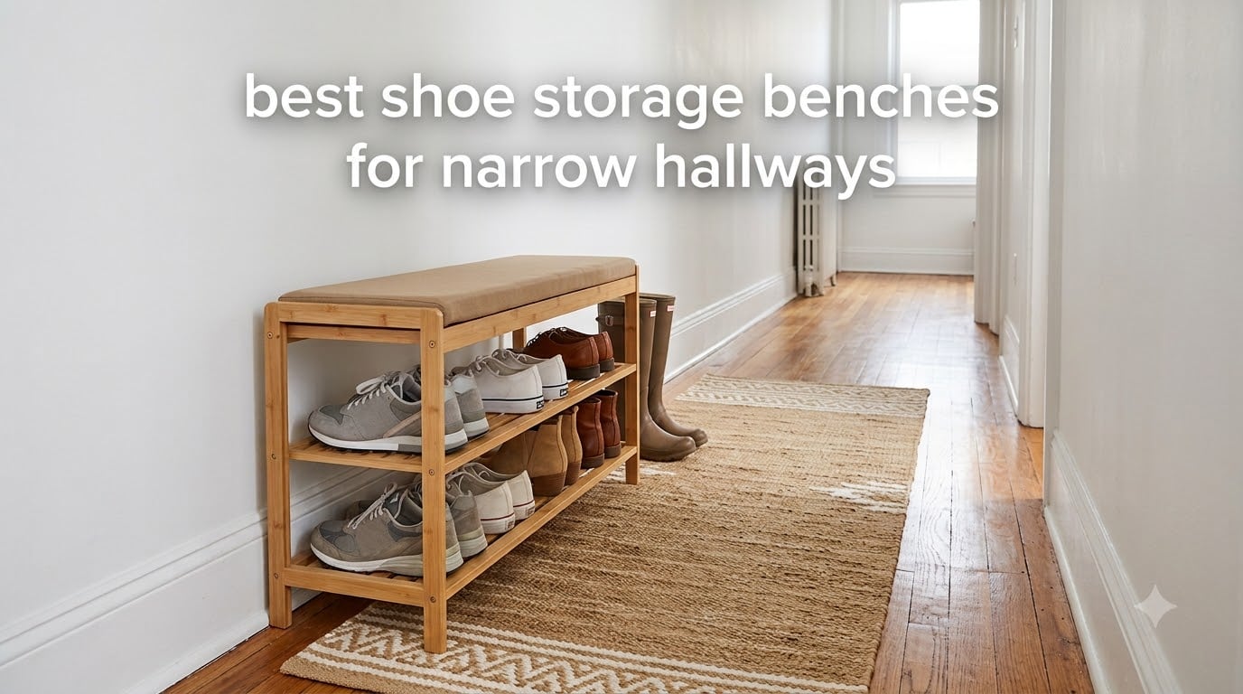 best shoe storage benches for narrow hallways