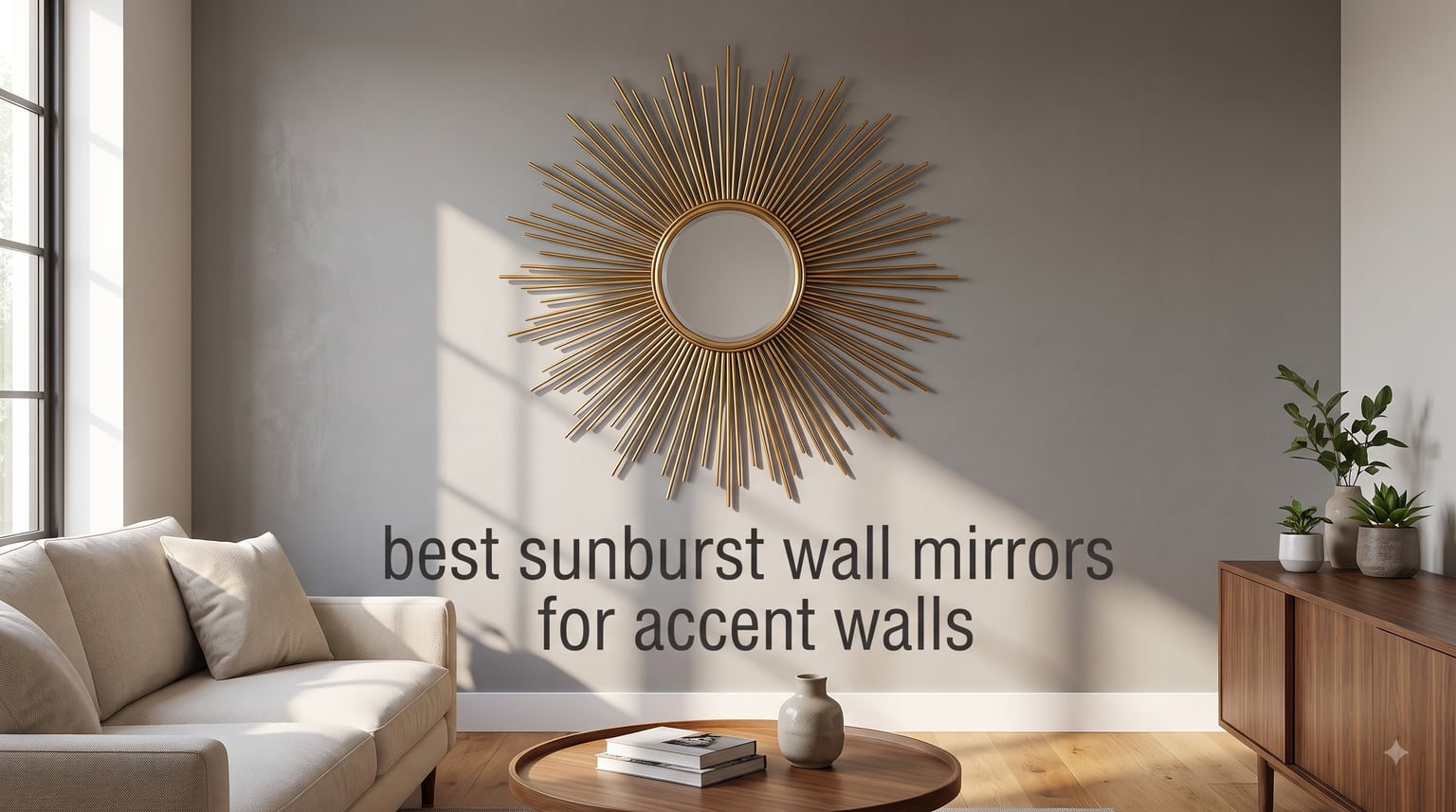 best sunburst wall mirrors for accent walls