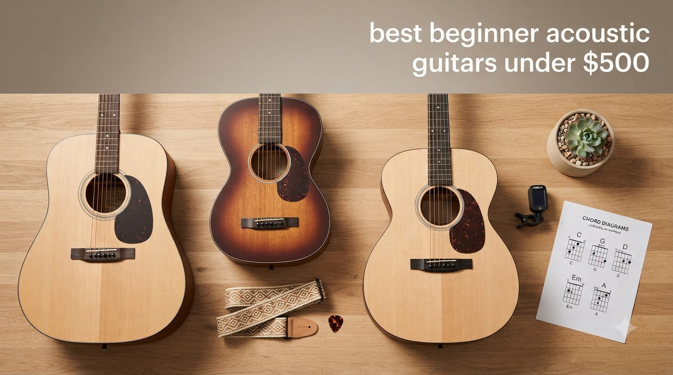 best beginner acoustic guitars under $500