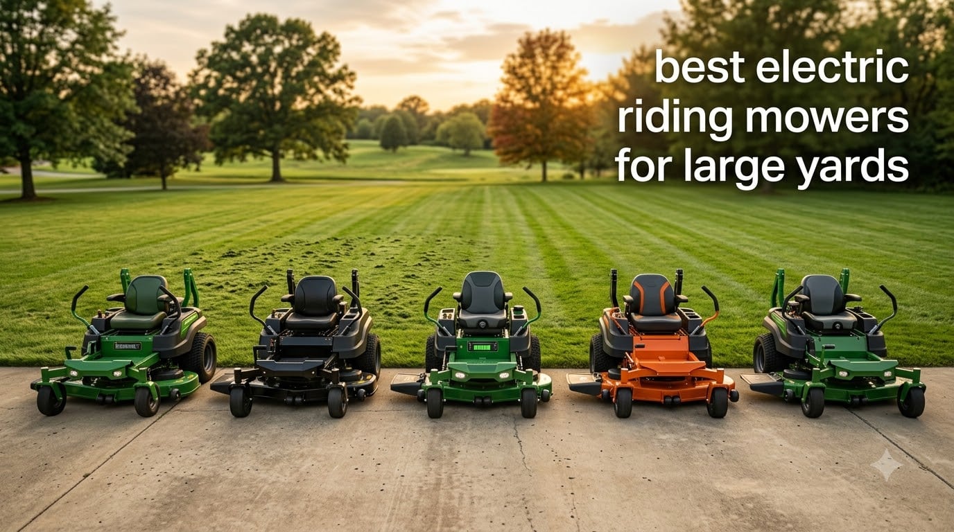 best electric riding mowers for large yards