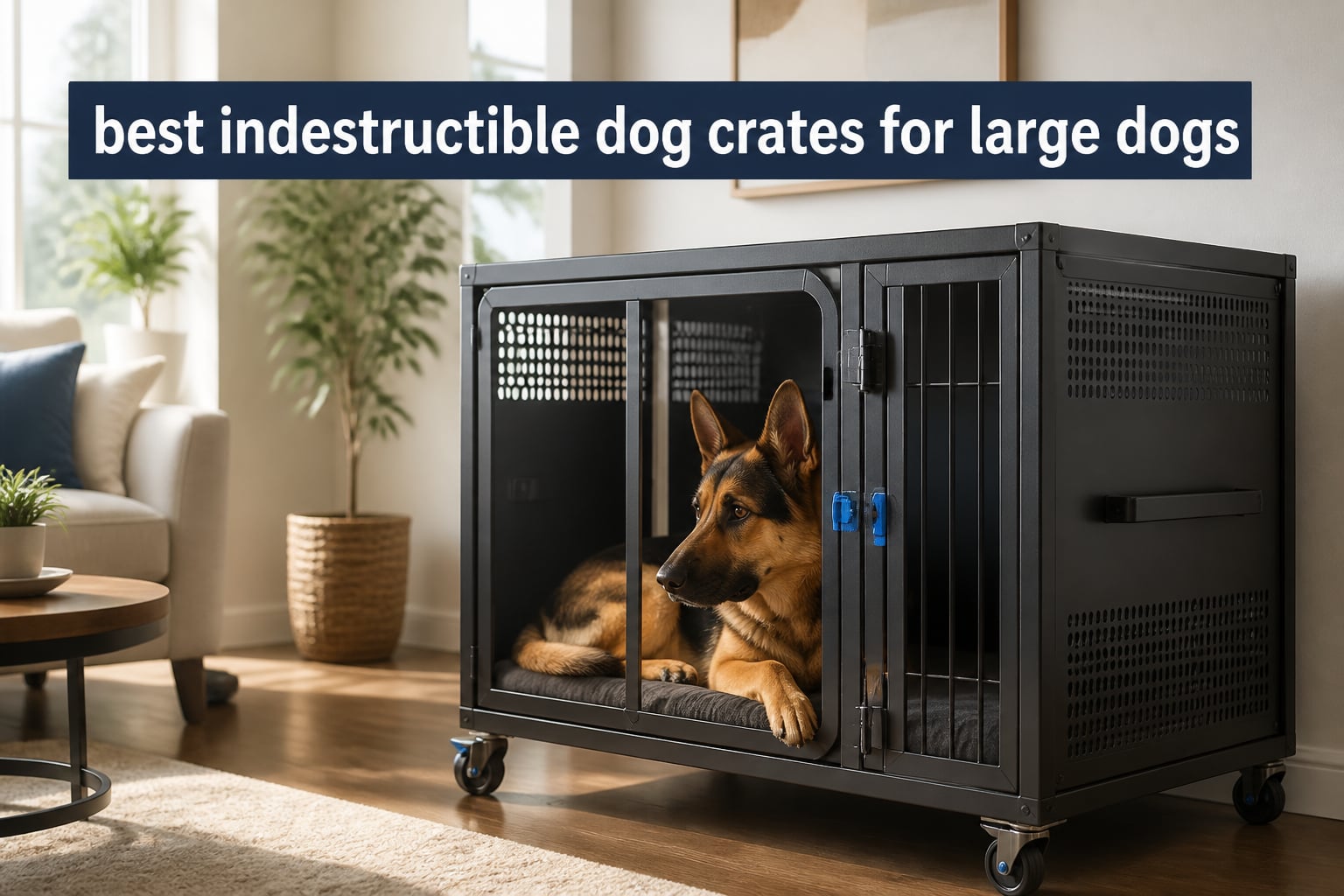 best indestructible dog crates for large dogs
