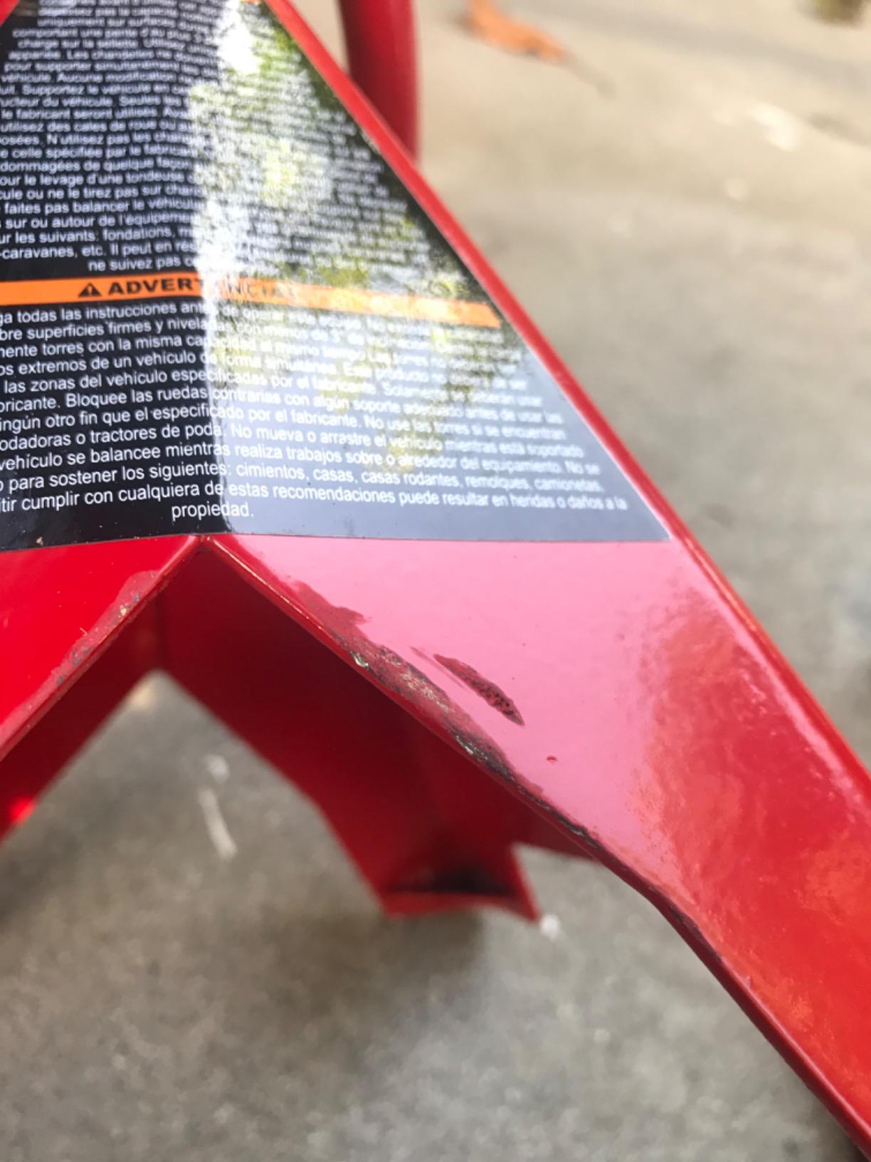 BIG RED T43002A Torin Steel Jack Stands: Double Locking, 3 Ton (6,000 lb) Capacity, Red, 1 Pair customer photo 2